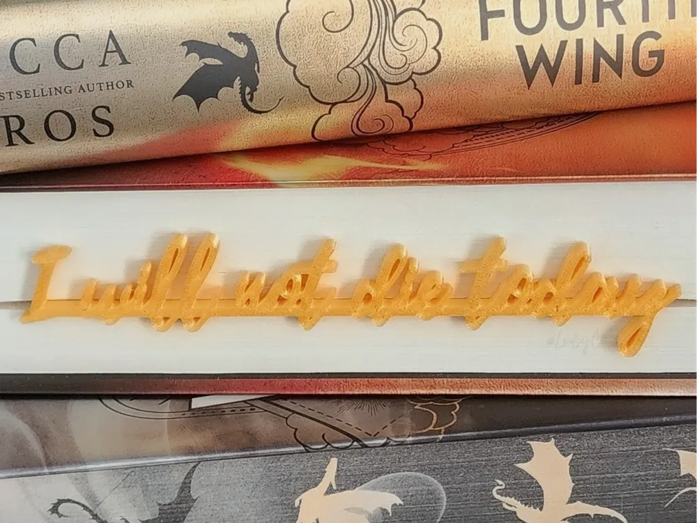 Fourth Wing I will not die today bookmark