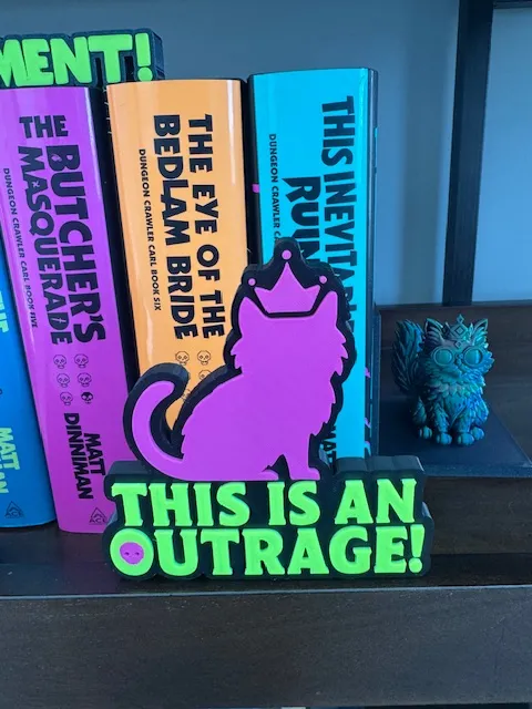 This Is An Outrage Dungeon Crawler Carl shelf display