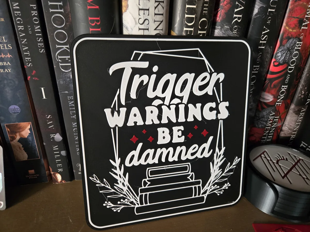 Trigger Warnings Be Damned shelf display